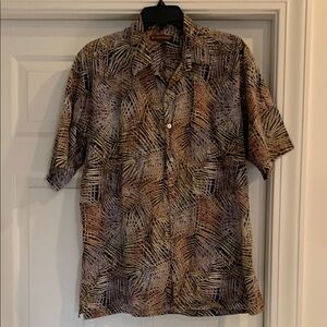 Tori Richard Brown Tan Casual Button Down Shirt. O